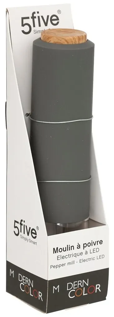 Elektrický mlynček na korenie Modern Gray, 22,5 cm