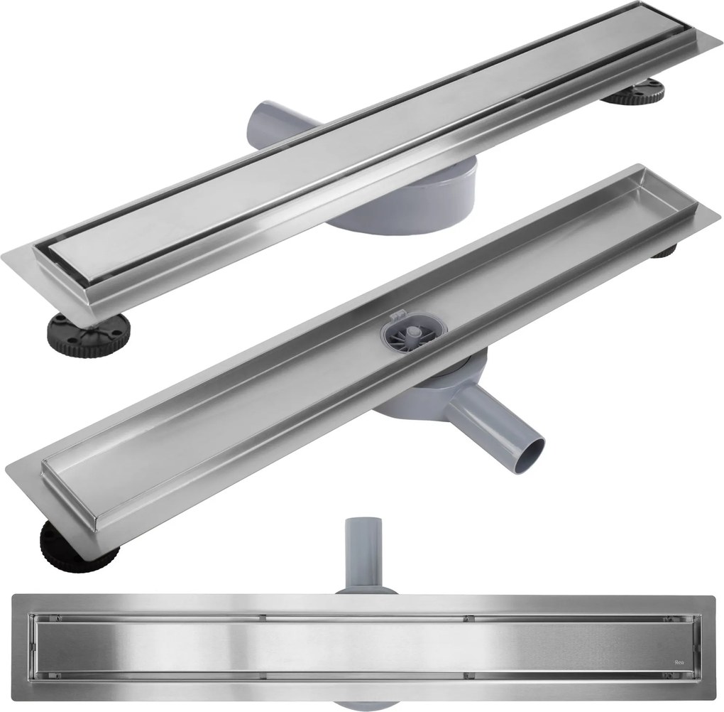 Rea Neox Pro, odtokový sprchový žľab 60 cm, brúsená oceľ, REA-G5807