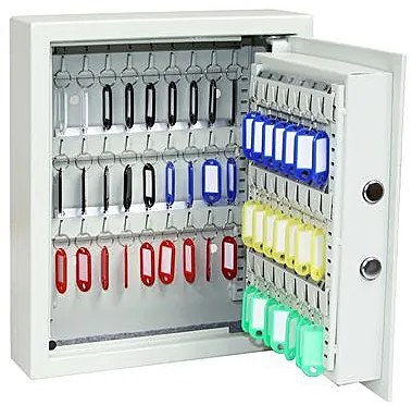 Oceľový sejf na kľúče RICHTER KS.48 – 48 hákov, RICHTER bílá