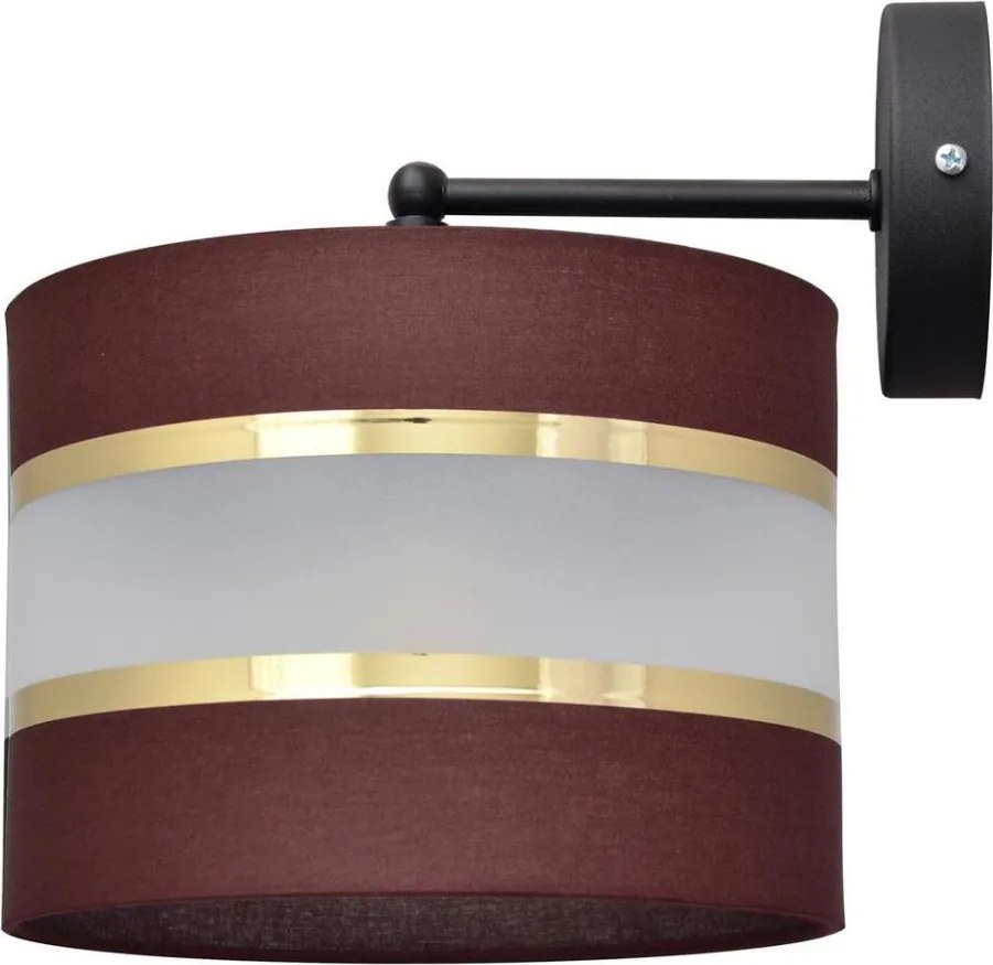 Nástenná lampa HELEN 1xE27/15W/230V hnedá/čierna/zlatá