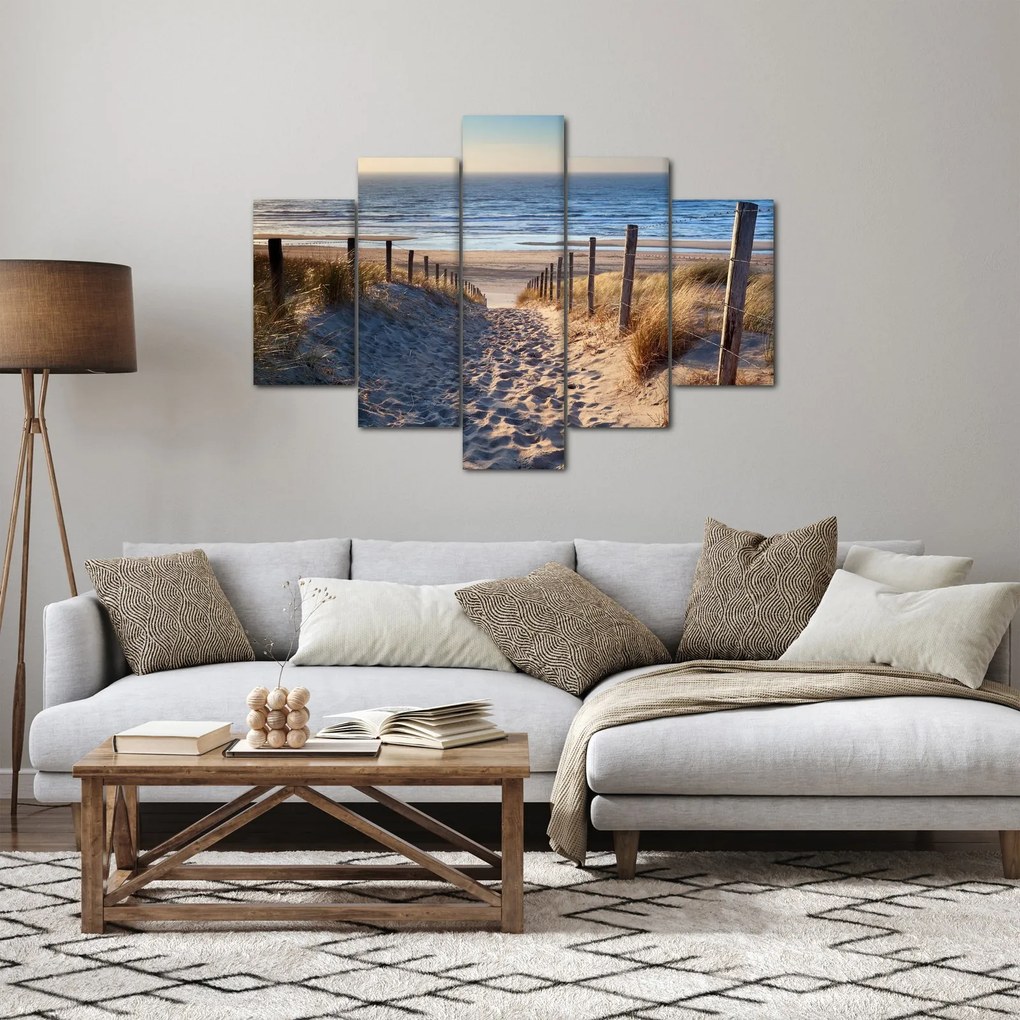 Obraz - Cesta k pláži Severného mora, Holandsko (150x105 cm)