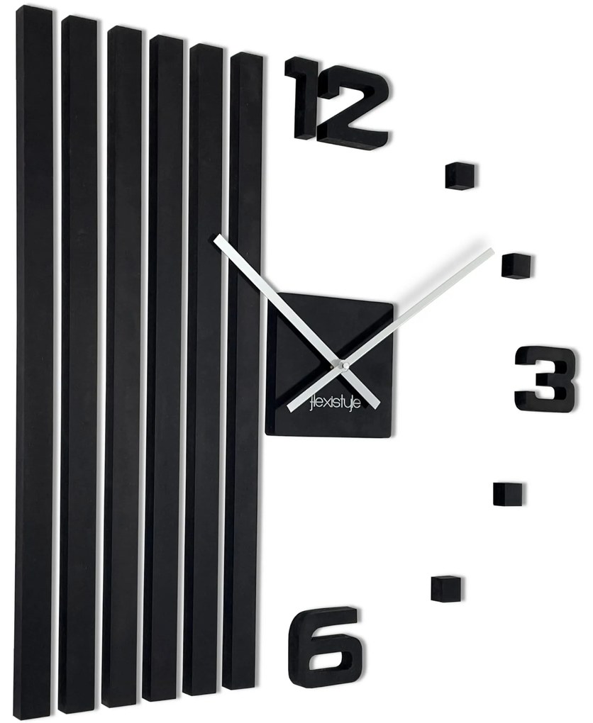 Dekorstudio Luxusné nástenné hodiny LAMELE čierne
