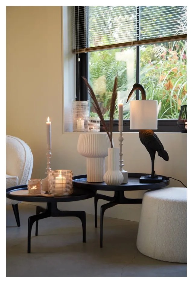 Čierne okrúhle konferenčné stolíky v súprave 2 ks ø 75 cm Tobias – Light &amp; Living