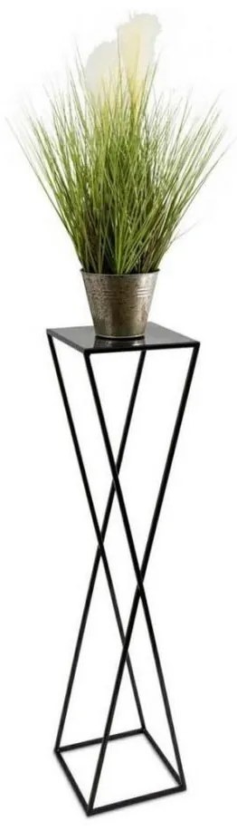 Stojan na kvetiny 100x24 čierna