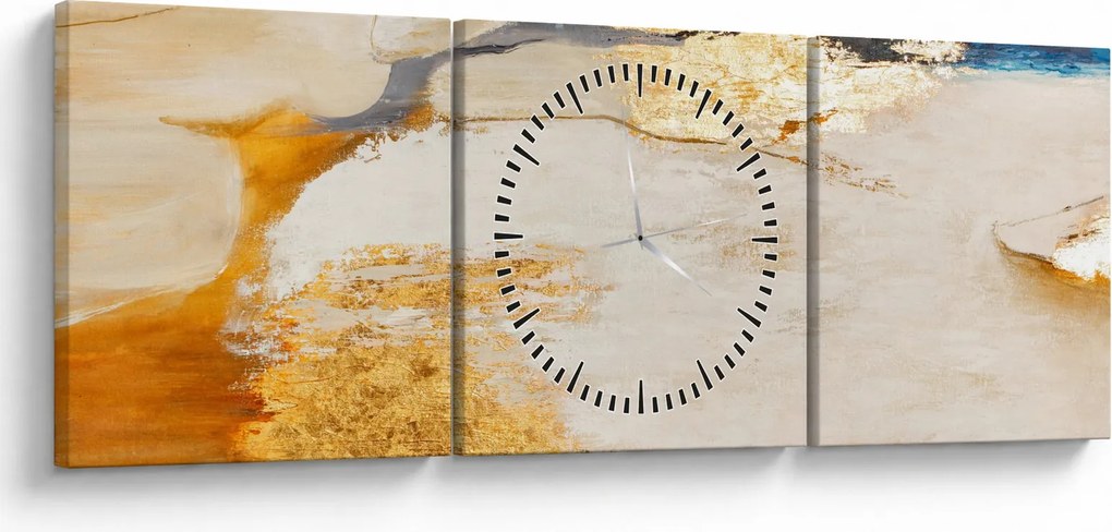 Obraz - Abstrakcia (s hodinami) (90x30 cm)
