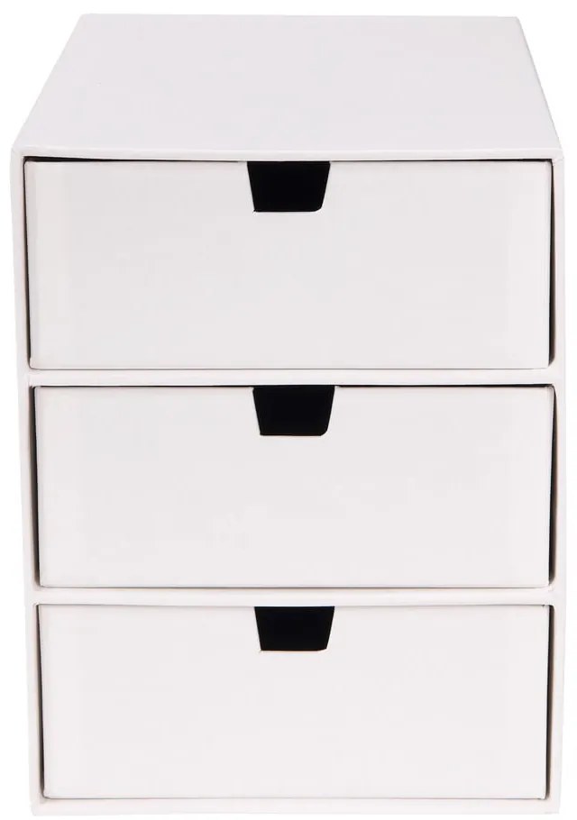 Biely zásuvkový box s 3 zásuvkami Bigso Box of Sweden Ingrid