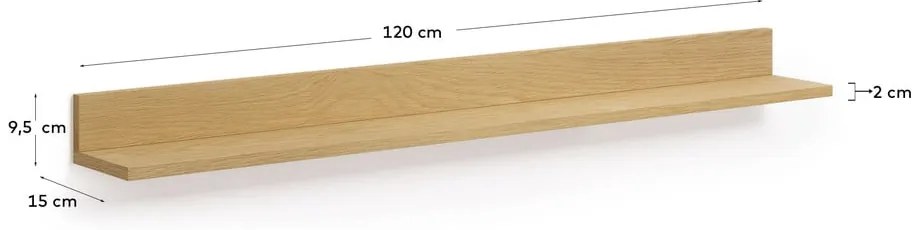 Polica v dekore duba v prírodnej farbe Abilen - Kave Home