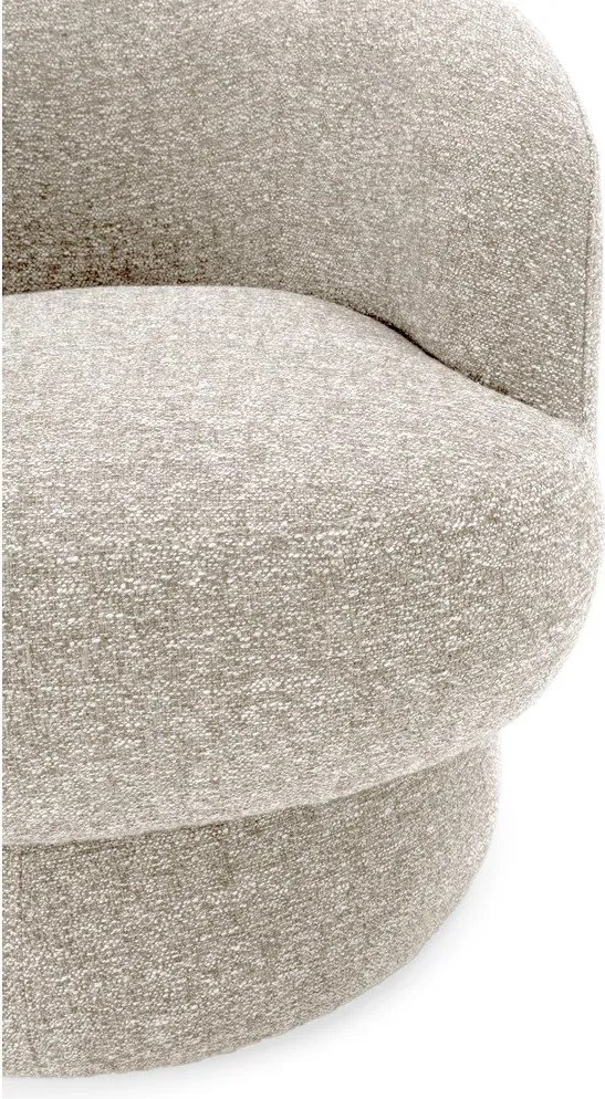 Béžové otočné kreslo Dali – MOME