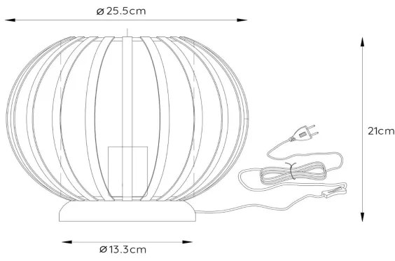 Lucide 78574/25/33 - Stolná lampa MANUELA 1xE27/40W/230V zelená