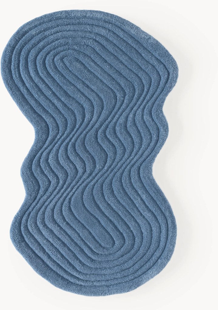 Ručne tuftovaný vlnený koberec v organickom tvare Aliza