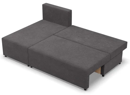 Rohová rozkladacia sedačka FERMO Poso tmavosivá