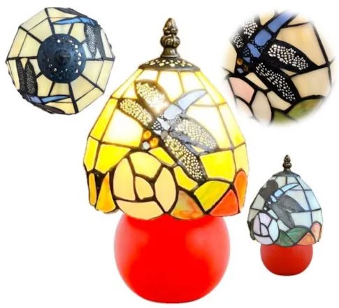 Tiffany lampička séria ORANGE vitráž VÁŽKA 23*Ø15