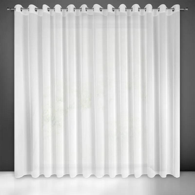 DECOREUM  Záclona 300 cm x 145 cm biela 100% polyester Rozmer varianty: 400 cm x 250 cm, Farba varianty: Biela 104653