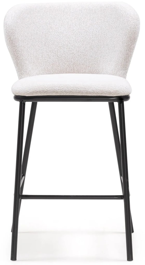 Barová židle Yasmin ecru/černá