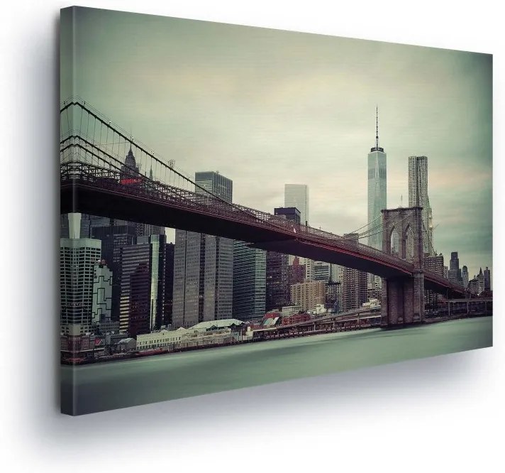 GLIX Obraz na plátne - Black and White New York Bridge II 100x75 cm
