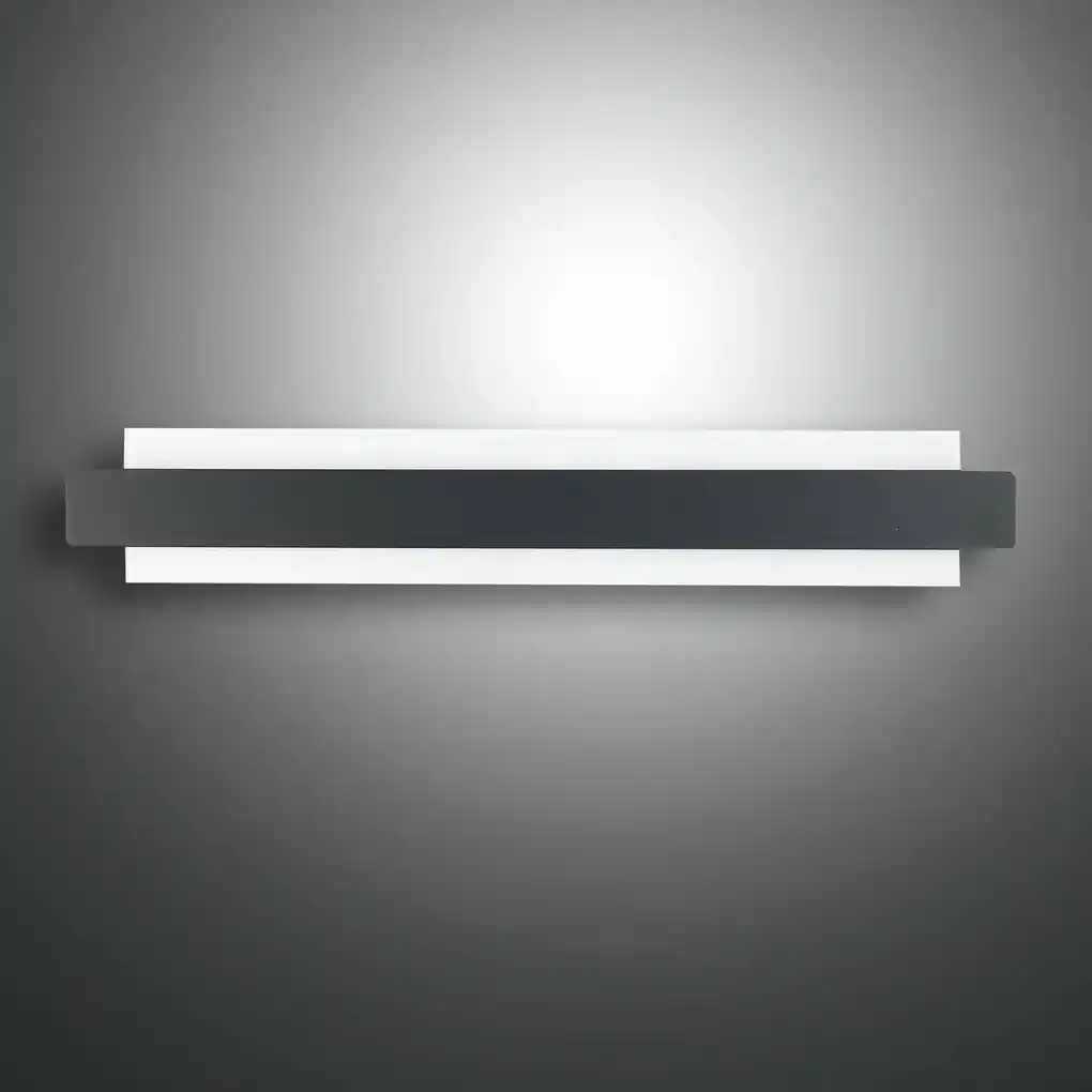Nástenné LED svietidlo Regolo kovové čelo čierne | Biano