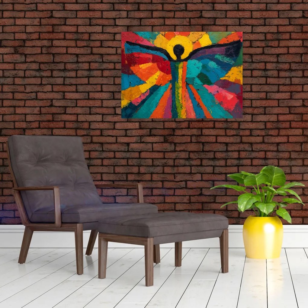 Obraz - Maľovaný anjel (70x50 cm)