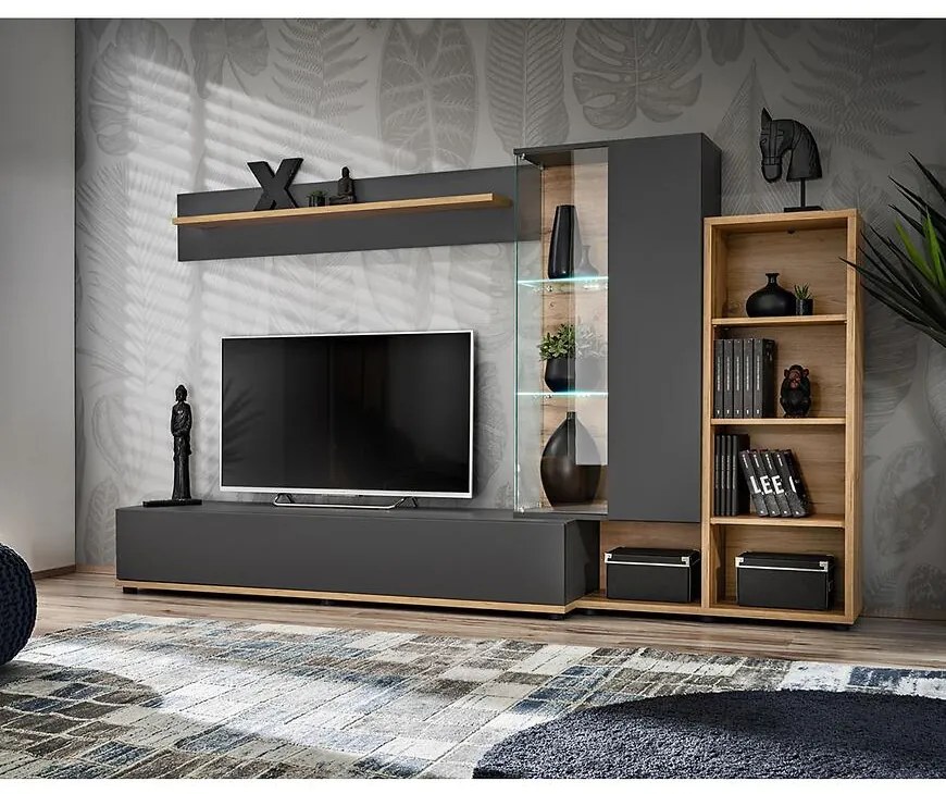 Obývacia Stena Silk 2 Wotan/Antracyt