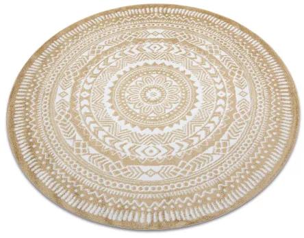 Okrúhly koberec FUN Napkin obrúsok - zlato Veľkosť: kruh 140 cm