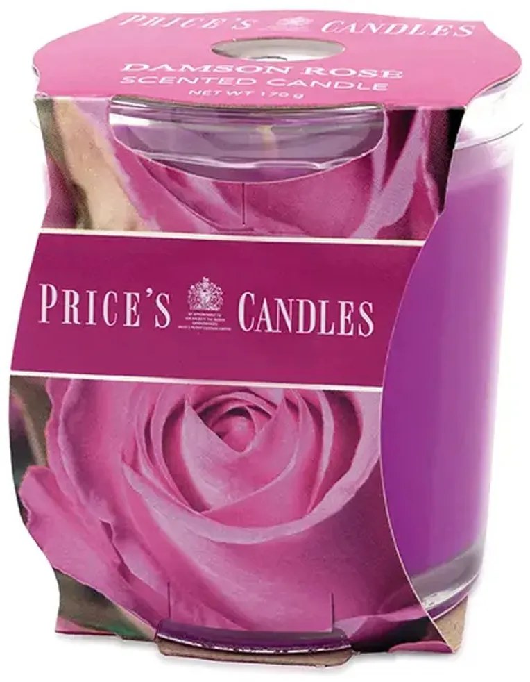 Price´s FRAGRANCE vonná sviečka v skle Purpurová ruža - horenie 45h