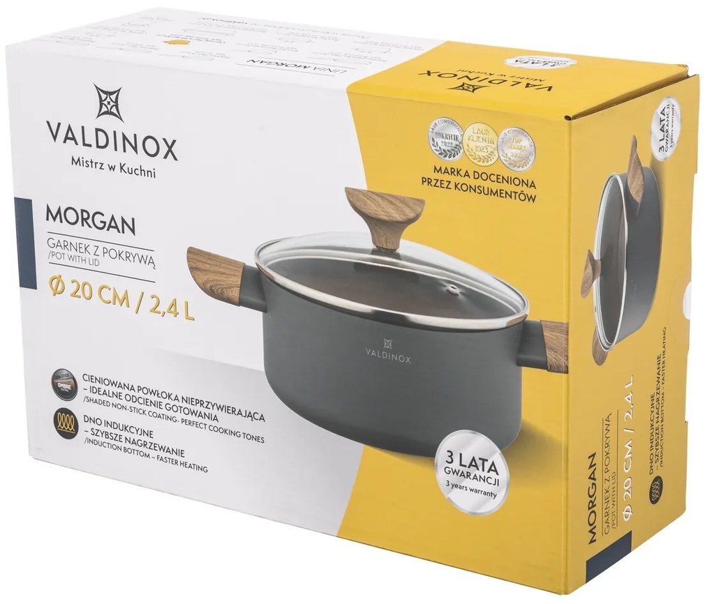 Valdinox Hrniec s pokrievkou Morgan 24 cm, 4,4 l, 20 cm