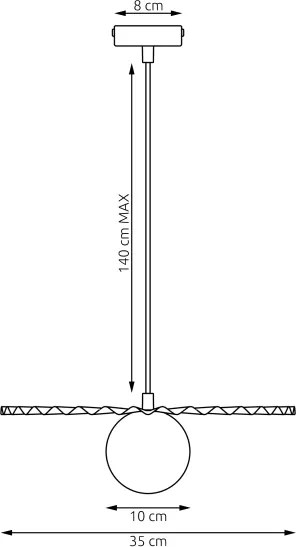 Luster na lanku UMBRA 1xG9/8W/230V červený