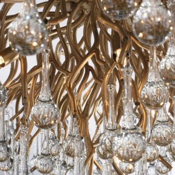 Paul Neuhaus 8092-11 - Prisadený luster ICICLE 14xG9/40W/230V pr. 100 cm mosadz