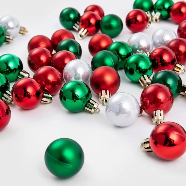 Vianočné guľky GERONI farebné 714511 (48ks)