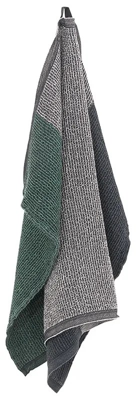 Uterák Terva, čierno-sivo--zelený aspen, Rozmery  65x130 cm