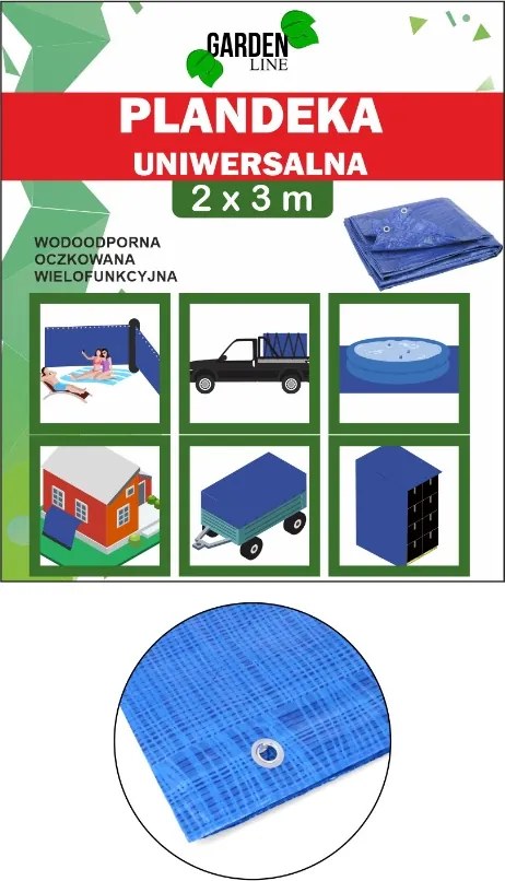 PLACHTA 2 x 3 M (+/- 5 %) 50 G/M² 3 % UV MODRÁ *4072