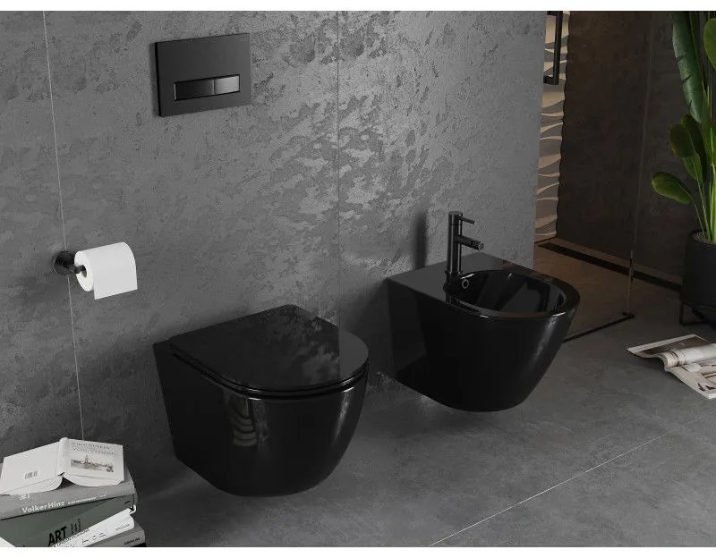 Mexen Lena, závesný bidet, čierna lesklá, 35224870