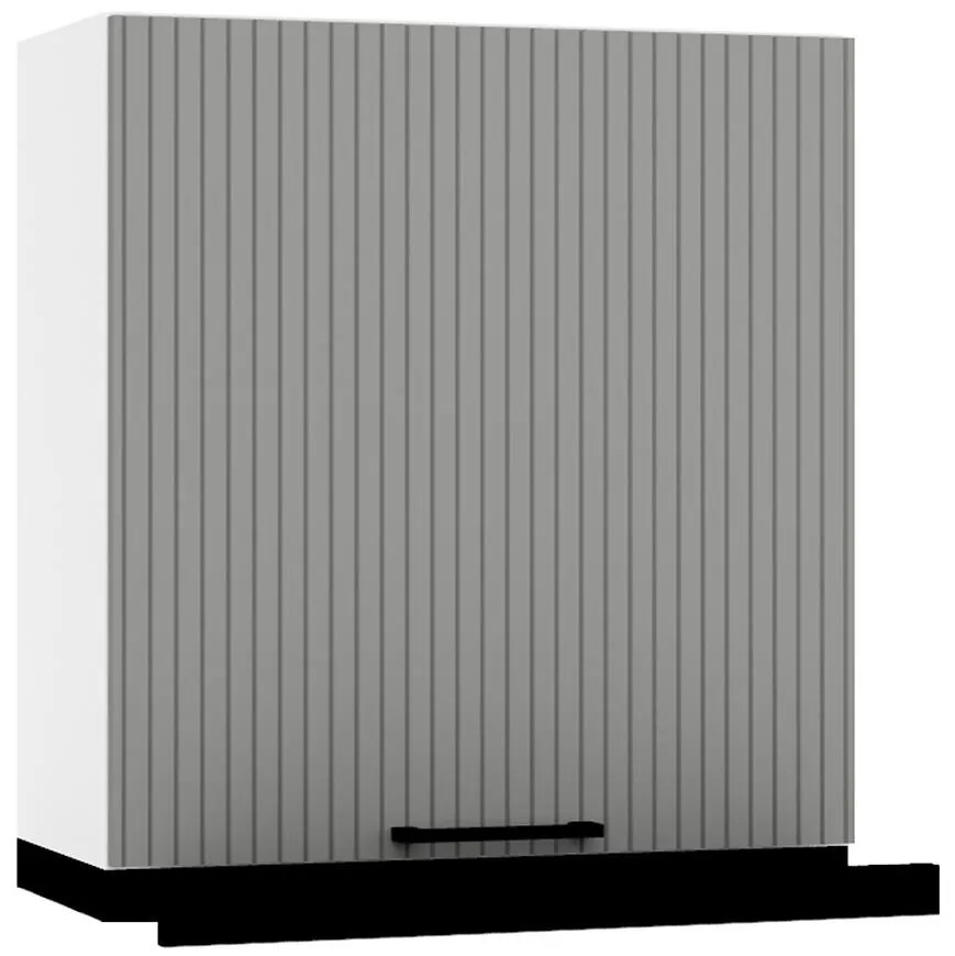 Skrinka do kuchyne Kate w60/68 slim pl s čiernym digestorom šedá mat