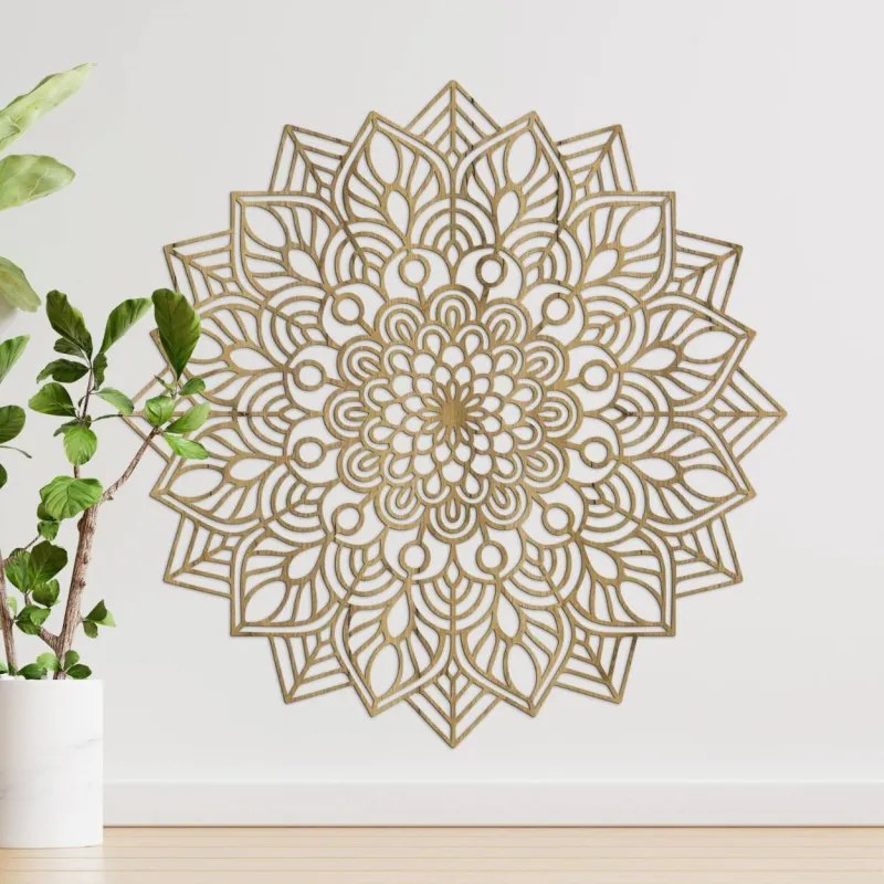 Dizajnová drevená dekorácia kvetinový ornament | SENTOP HDF0319-A