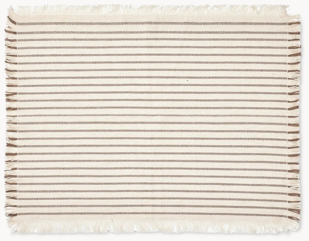 Bavlnené stolové prestierania so strapcami Elouise, 2 ks