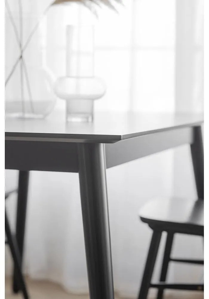 Čierny jedálenský stôl Rowico Lotta, 140 x 90 cm