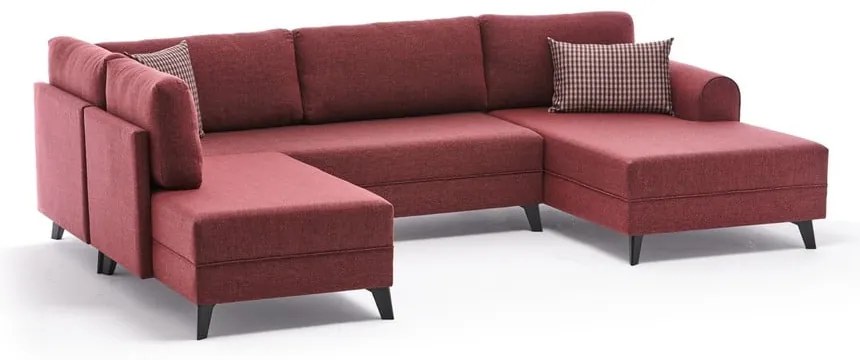 Rohová pohovka v tehlovej farbe (do tvaru "U") Belen – Balcab Home