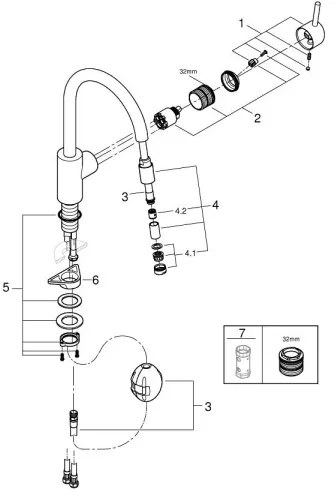 GROHE 32663003 - Drezová batéria CONCETTO 360 mm lesklý chróm