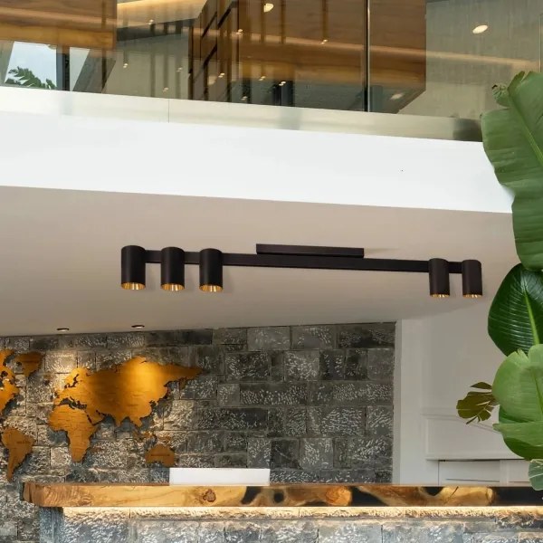 Bodové svietidlo MARIBEL 5xGU10/10W/230V čierna