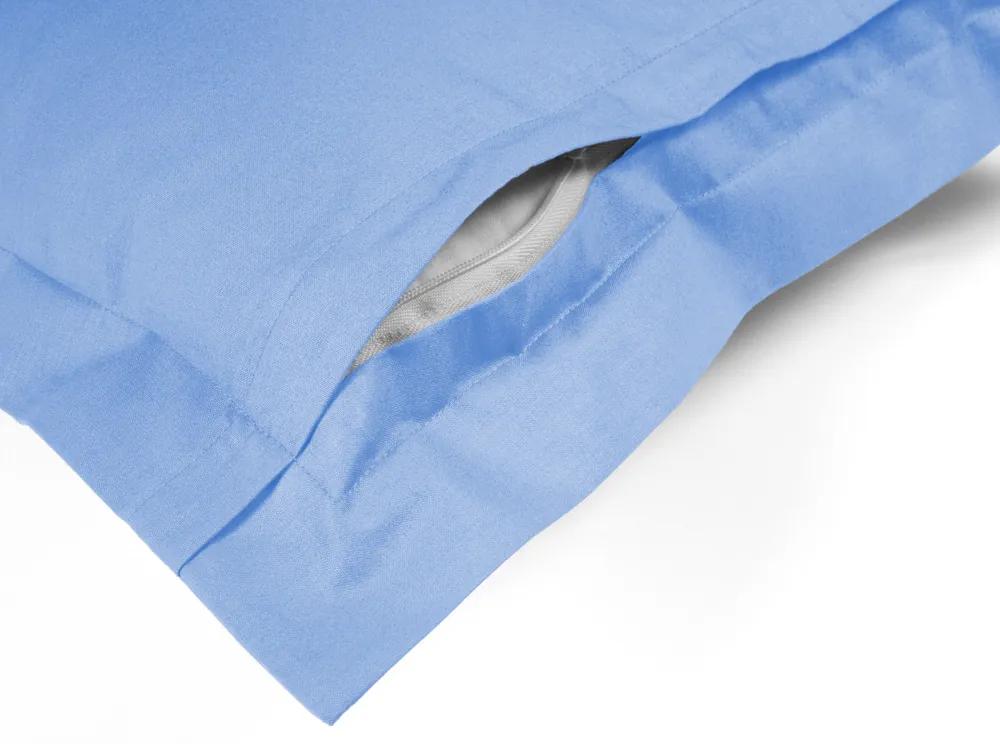 Biante Bavlnená obliečka na vankúš s lemom Moni MOD-509 Nebeská modrá 35 x 45 cm