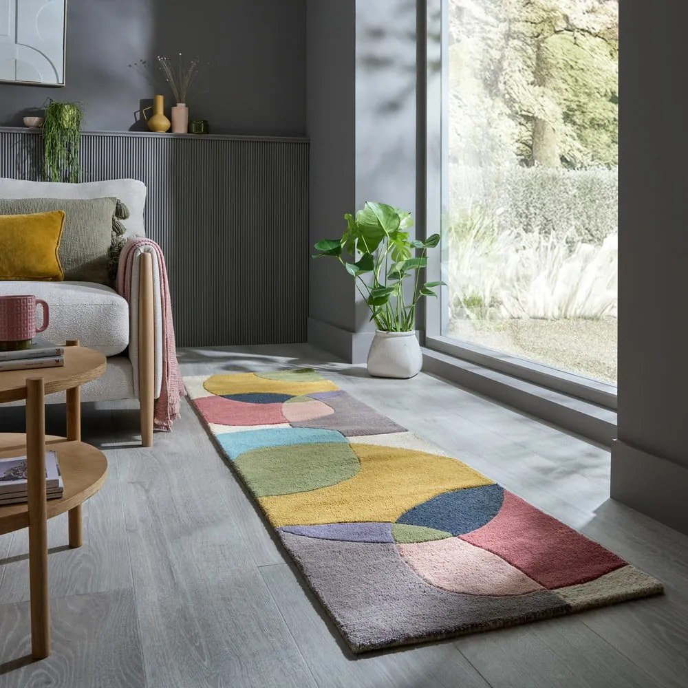 Ručne tkaný vlnený behúň 60x230 cm Glow Multi – Flair Rugs