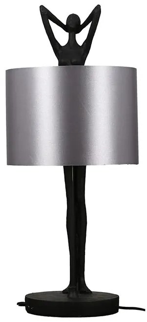 Čierno strieborná design lampa LADY