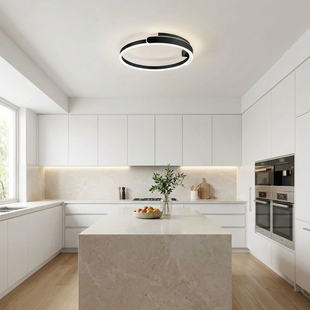 Toolight Toolight, LED stropné svietidlo 50cm, 35W, 4000K, 2000lm, APP1925-C, čierna, OSW-66066