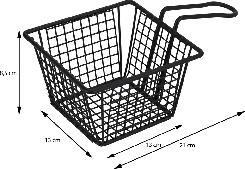 Servírovací košík na hranolky PRISMA černý