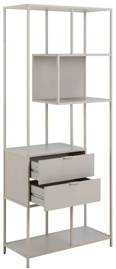 Knihovna SEAFORD II 185 cm šedá