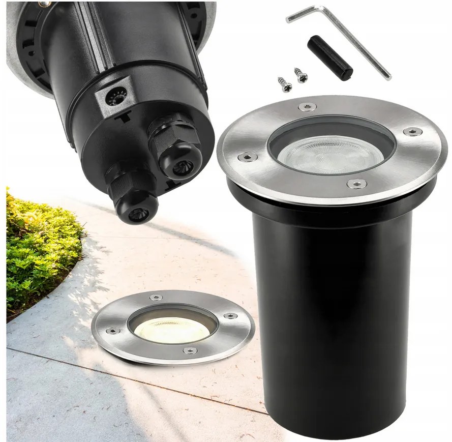 BERGE 2x Okrúhle svietidlo do príjazdovej cesty IP65 - GU10 - 230V - zapustené