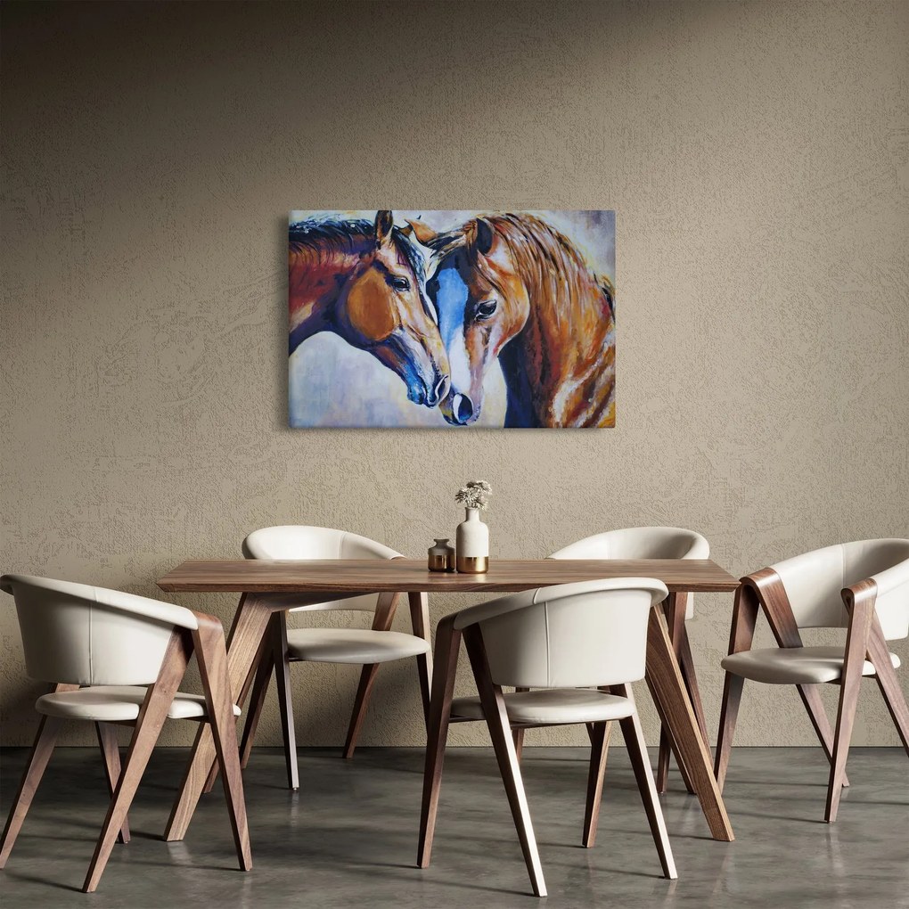 Obraz - Zamilované kone (90x60 cm)