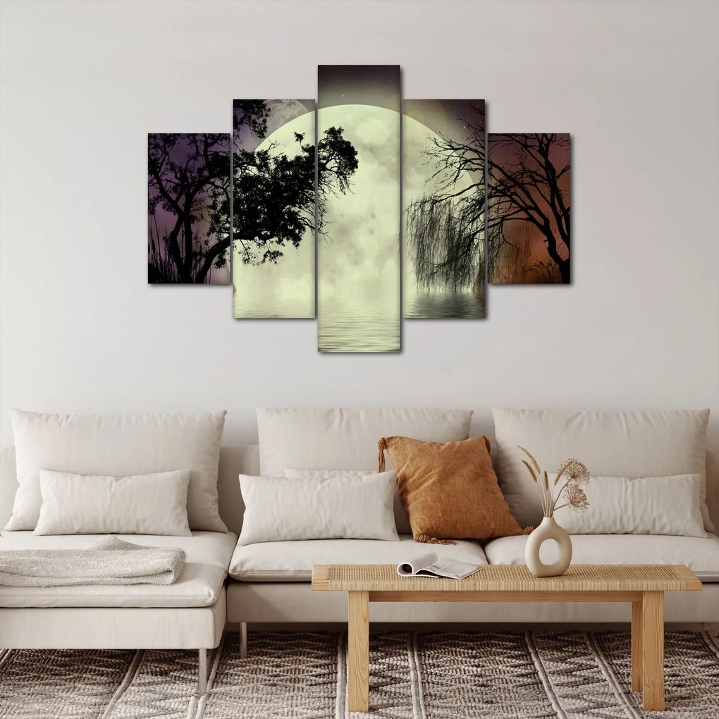 Obraz - Spln nad hladinou (150x105 cm)