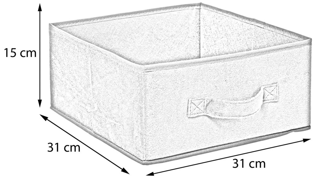 Úložný box Soft, 15x31x31 cm, žltá