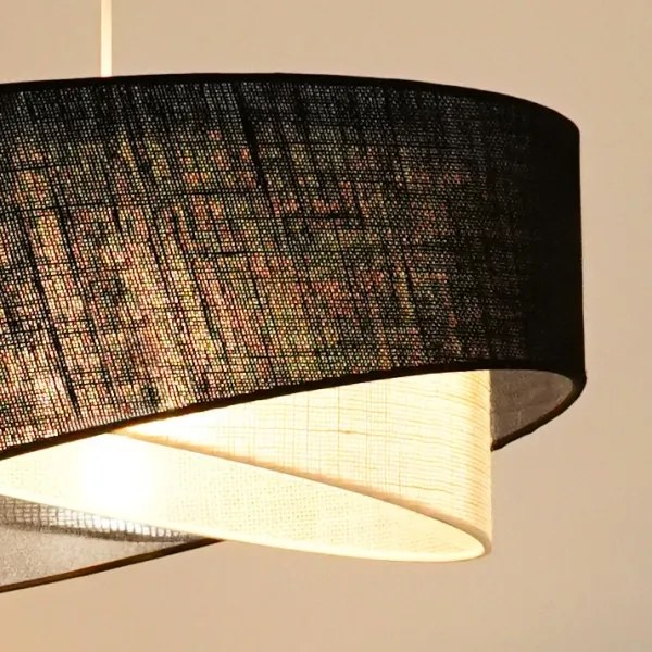 Brilagi - LED Luster na lanku LYRA 1xE27/15W/230V čierna/krémová