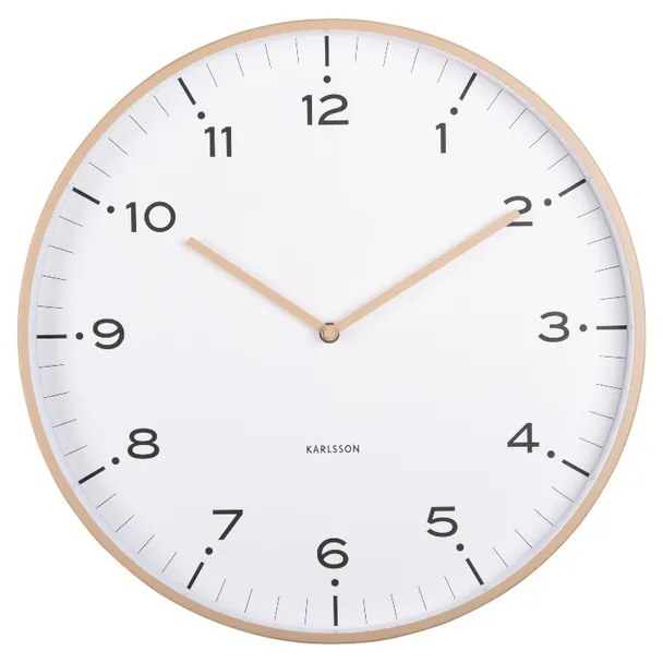 Dizajnové nástenné hodiny Karlsson 6011SB béžové,priemer 40 cm